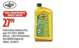 Canadian Tire Pennzoil Huile moteur Premium Plus offer