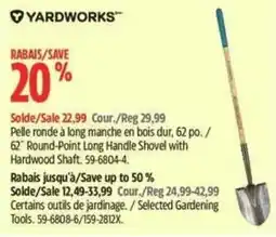 Canadian Tire Yardworks 62" Round-Point Long Handle Shovel with Hardwood Shaft offer