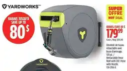 Canadian Tire Yardworks retractable hose reel with nozzle offer