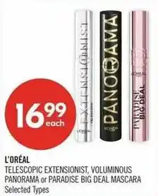 Shoppers Drug Mart L'Oréal telescopic extensionist voluminous panorama or paradise big deal mascara offer