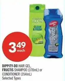 Shoppers Drug Mart Dippity-Do hair gel, fructis shampoo or conditioner offer