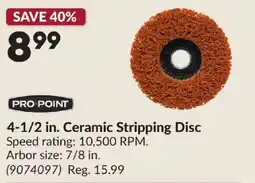 Princess Auto Pro Point 4-1/2 in. Ceramic Stripping Disc offer