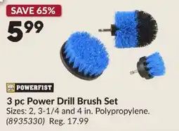 Princess Auto Powerfist 3 pc Power Drill Brush Set offer