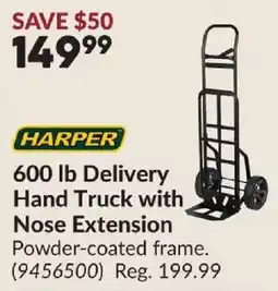 Princess Auto Harper 600 lb delivery hand truck with nose extension offer