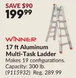 Princess Auto Winner 17 ft Aluminum Multi-Task Ladder offer