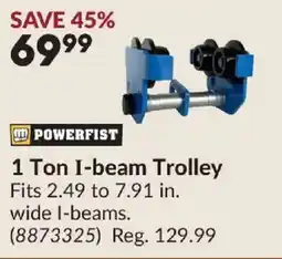 Princess Auto Powerfist 1 Ton I-beam Trolley offer
