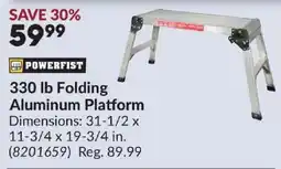 Princess Auto Powerfist 330 lb Folding Aluminum Platform offer