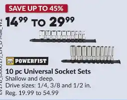 Princess Auto Powerfist 10 pc Universal Socket Sets offer