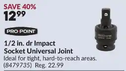 Princess Auto Pro Point 1/2 in. dr Impact Socket Universal Joint offer