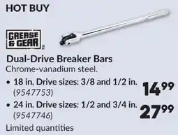 Princess Auto Grease & Gear Dual-Drive Breaker Bars offer