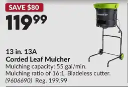 Princess Auto Oatewise 13 in. 13A Corded Leaf Mulcher offer