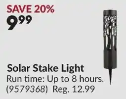 Princess Auto Solar Stake Light offer