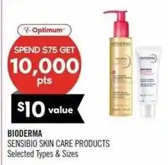 Shoppers Drug Mart Bioderma sensibio skin care products offer