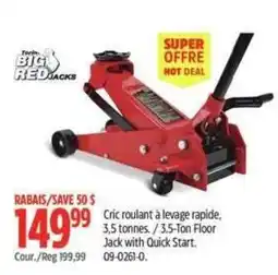 Canadian Tire Torin Big Red Jacks 3.5-Ton Floor Jack with Quick Start offer