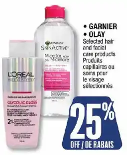 Jean Coutu Garnier olay selected hair and facial care products offer