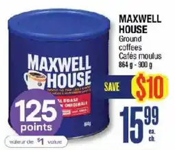 Jean Coutu Maxwell house ground coffees offer