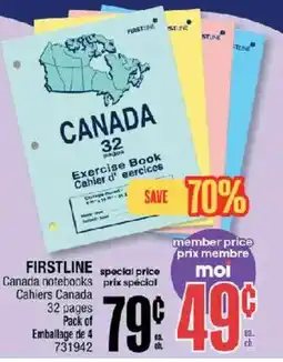Jean Coutu Firstline Canada notebooks offer