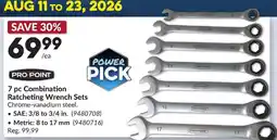 Princess Auto Pro Point 7 pc Combination Ratcheting Wrench Sets offer