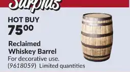 Princess Auto Reclaimed Whiskey Barrel offer