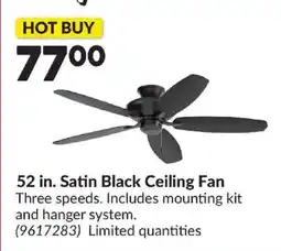 Princess Auto Satin Black Ceiling Fan offer