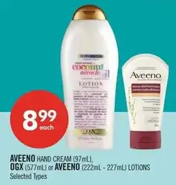 Shoppers Drug Mart Aveeno hand cream or OGX lotions offer