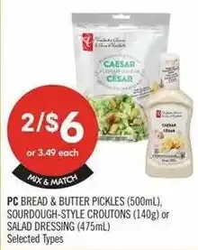 Shoppers Drug Mart PC bread and butter pickles offer