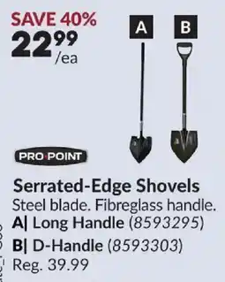 Princess Auto Pro Point Serrated-Edge Shovels offer