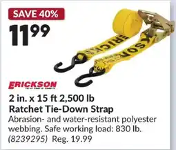 Princess Auto Erickson ratchet tie-down strap offer