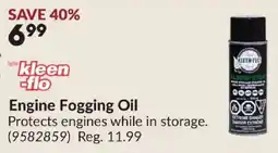 Princess Auto Kleen-flo engine fogging oil offer
