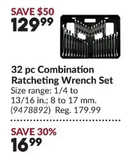Princess Auto 32 pc Combination Ratcheting Wrench Set offer