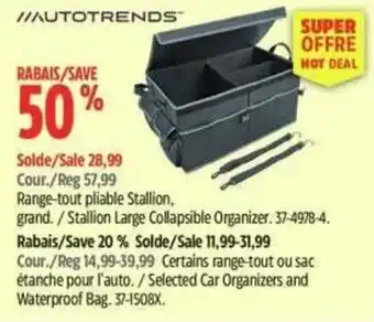 Canadian Tire Autotrends stallion large collapsible organizer offer