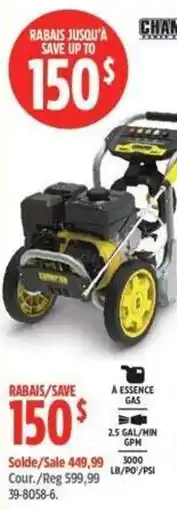 Canadian Tire Chambers pressure washer offer