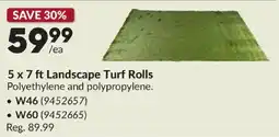 Princess Auto Landscape Turf Rolls offer