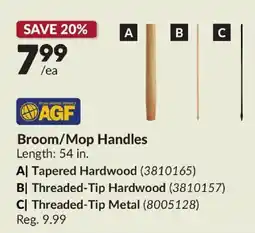 Princess Auto AGF Broom/Mop Handles offer