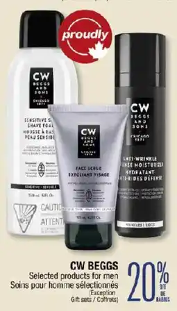 Jean Coutu CW Beggs selected products for men offer