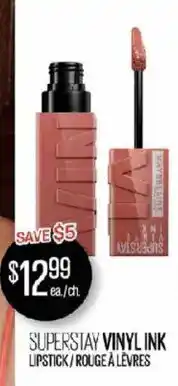 Jean Coutu Maybelline superstay vinyl ink lipstick offer