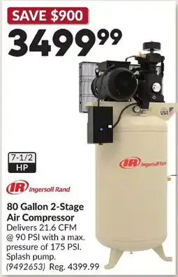 Princess Auto Ingersoll Rand 80 Gallon 2-Stage Air Compressor offer