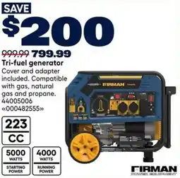 RONA Firman tri-fuel generator offer