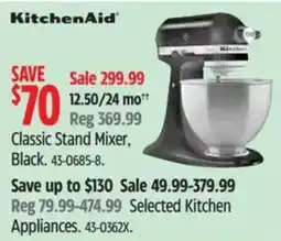Canadian Tire KitchenAid Classic Stand Mixer, Black offer