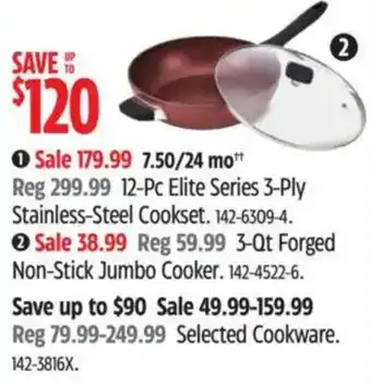Canadian Tire 12-Pc Elite Series 3-Ply Stainless-Steel Cookset offer