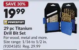 Princess Auto Powerfist 29 pc Titanium Drill Bit Set offer