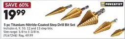 Princess Auto Powerfist titanium-nitride-coated step drill bit set offer