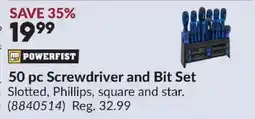 Princess Auto Powerfist 50 pc Screwdriver and Bit Set offer