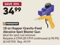 Princess Auto Powerfist 18 oz Hopper Gravity-Feed Abrasive Spot Blaster Gun offer