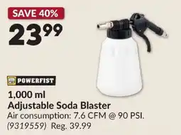 Princess Auto Powerfist adjustable soda blaster offer