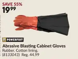 Princess Auto Powerfist abrasive blasting cabinet gloves offer
