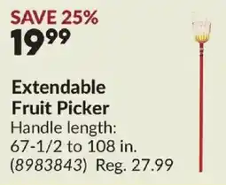 Princess Auto Extendable Fruit Picker offer