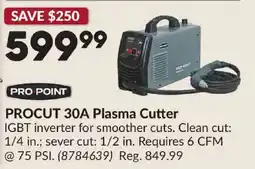 Princess Auto Pro Point procut 30a plasma cutter offer