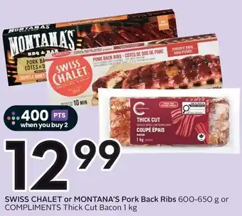 Swiss chalet or montana's pork back ribs