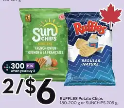 Sobeys Ruffles Potato Chips or Sunchips offer